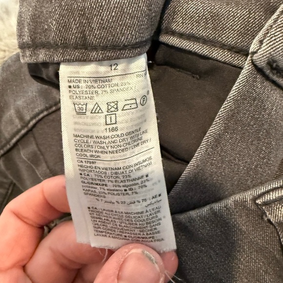 Old Navy Pixie High Rise Ankle Dark Heath Gray Pants Size 12. - Picture 5 of 6